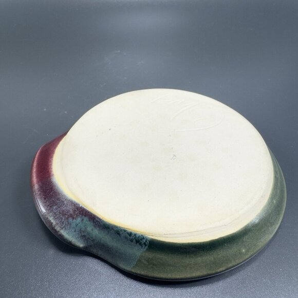 Vintage Hand Made Studio Pottery Spoon Rest Holder Container Artist Signed VTG - Picture 10 of 13